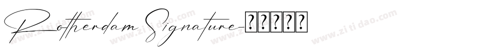 Rotherdam Signature字体转换